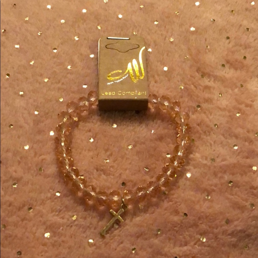 Beaded cross bracelet